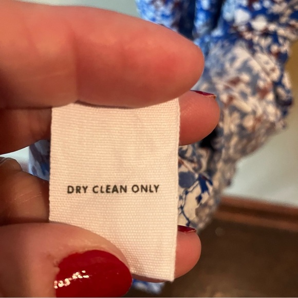 Apiece Apart Mini Mitte Dress in Piet Floral Blue, size XS, Flowy Drapey Spring - Picture 11 of 13